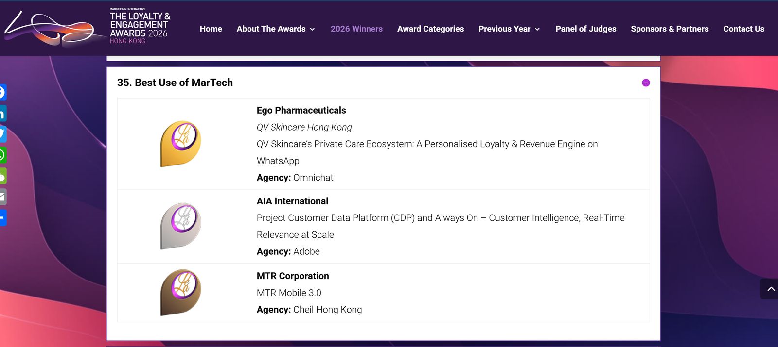MarTech Silver Award